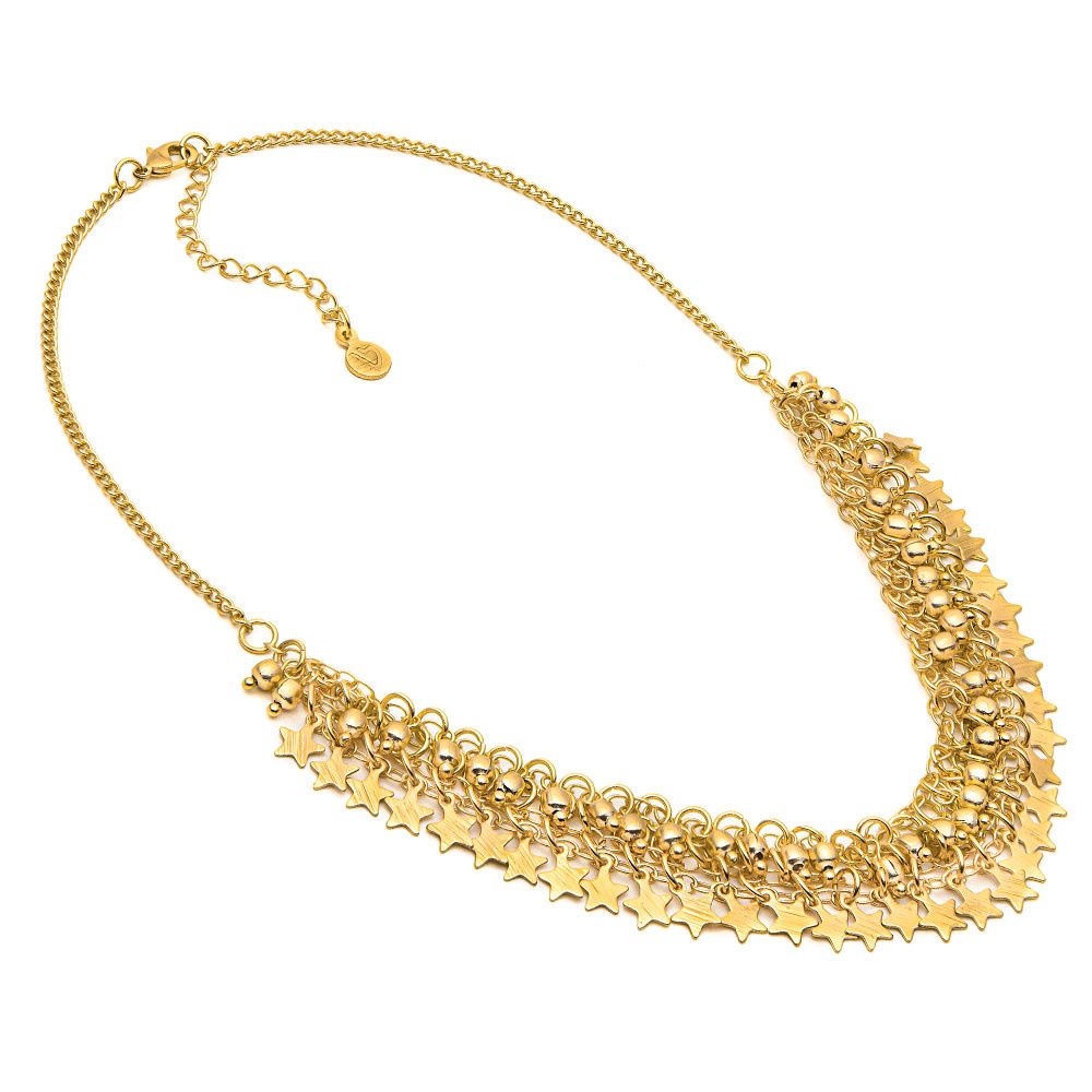 dd01039 COLLANA MAGLIA MULTI STELLE/SFERE