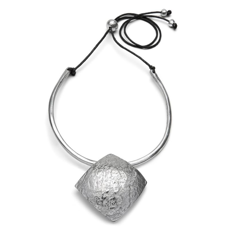 AL02227COLLIER RIGIDE PETIT LOSANGE BRUT