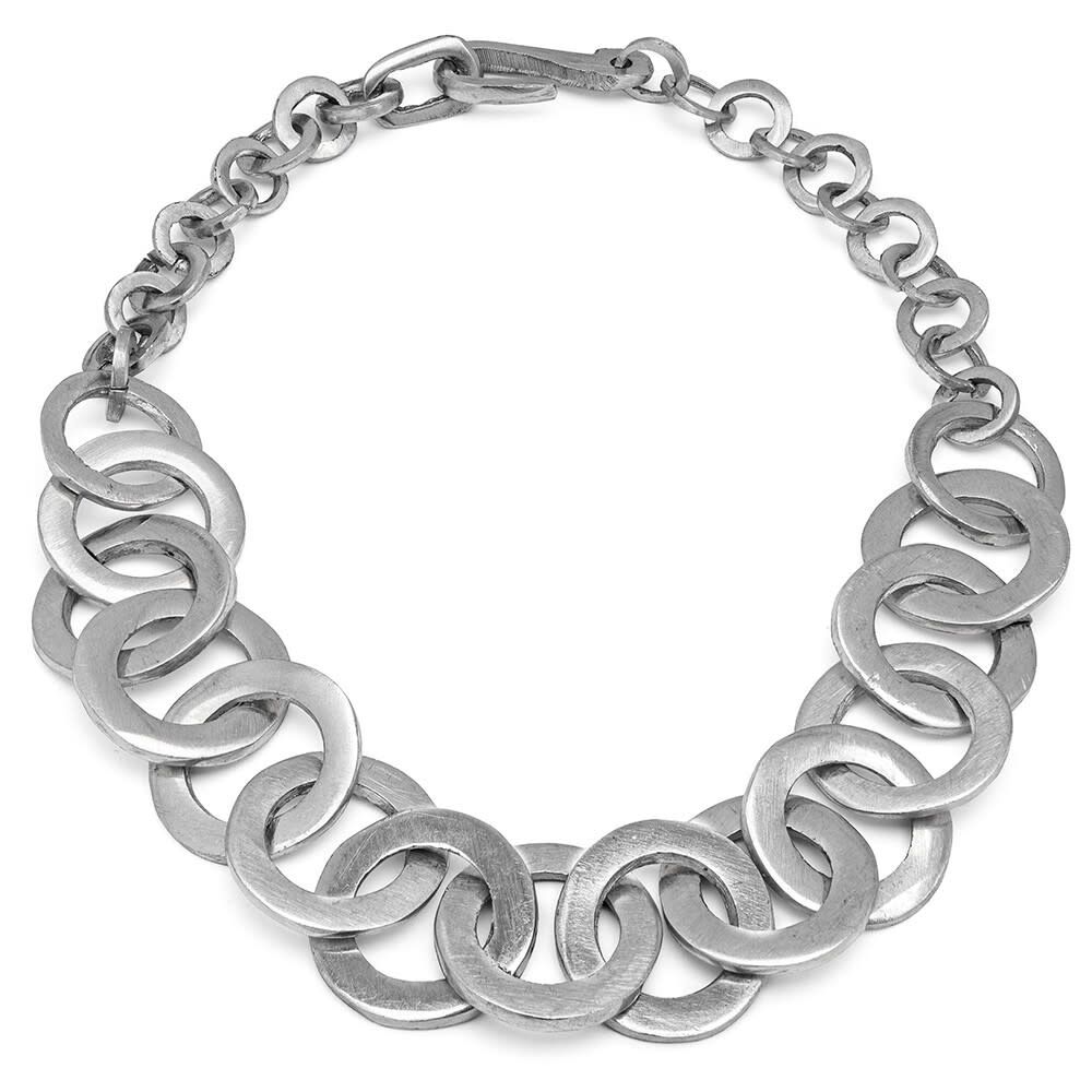 al02237COLLIER CHAINE GRANDS ET PETITS RONDES