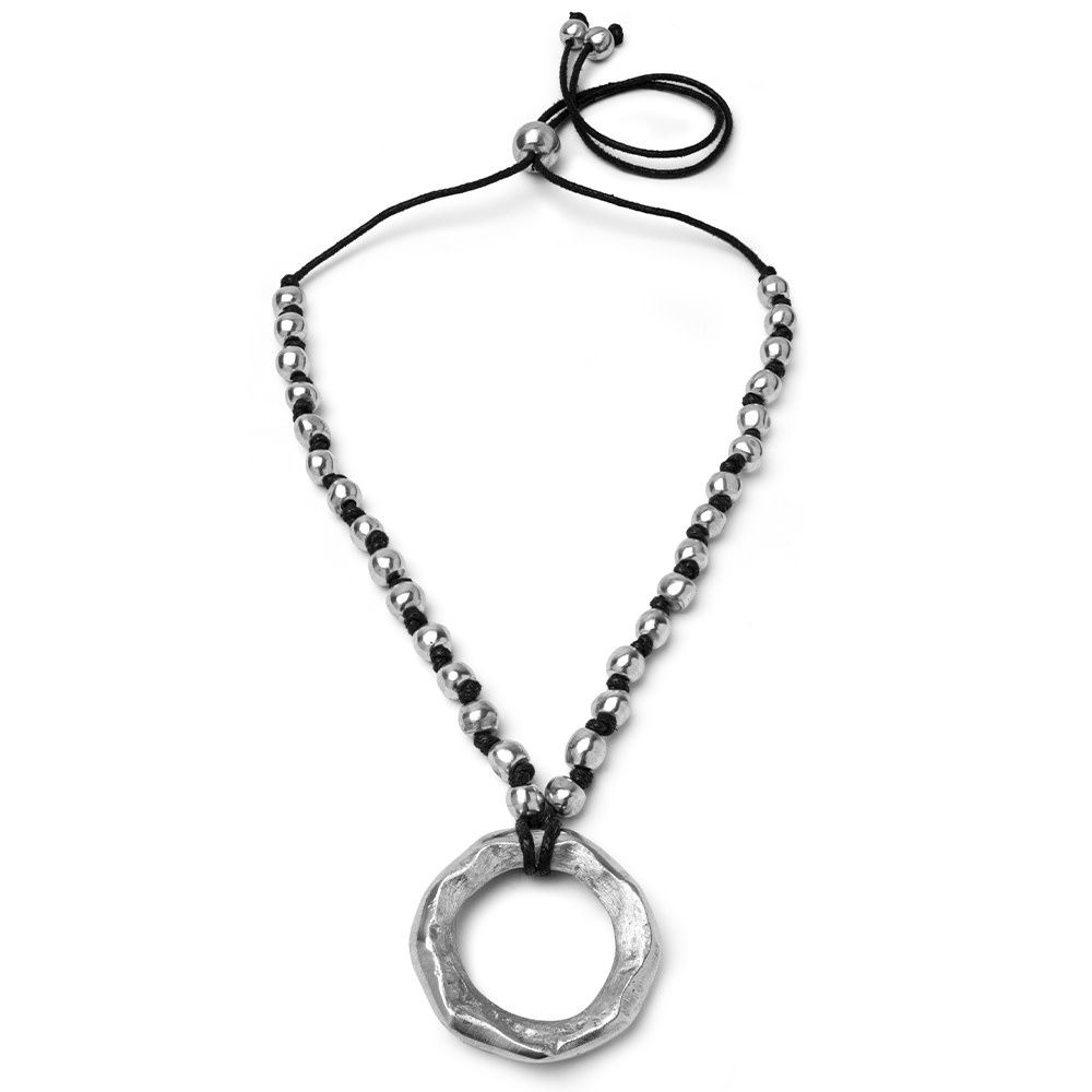al02220COLLIER BOULE CERCLE IRRÉGULIER