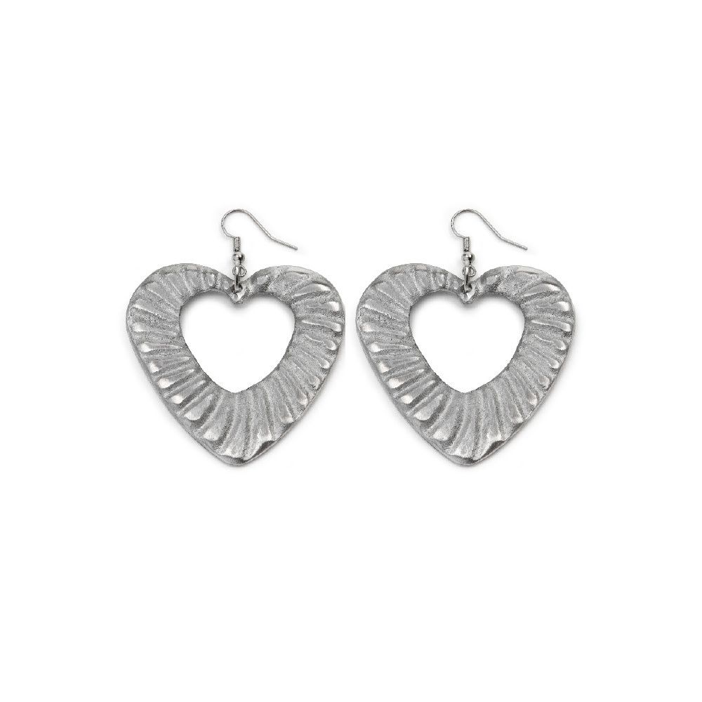 AL17401BOUCLES COEUR A TROU SACRE