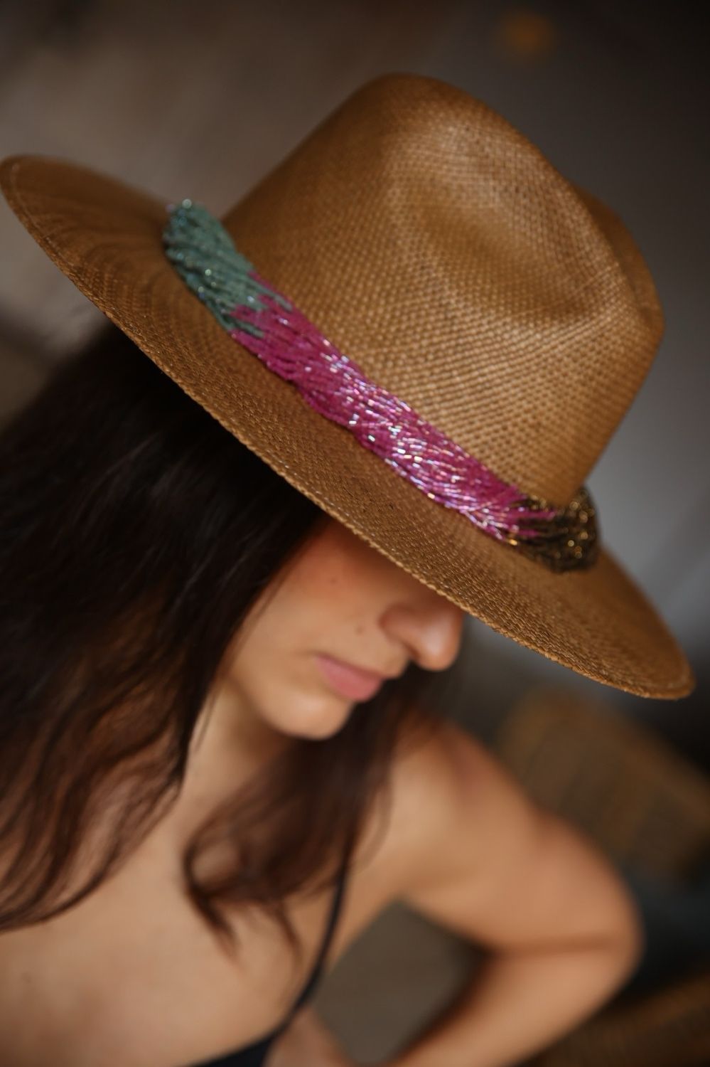 Beaded Panama Hat