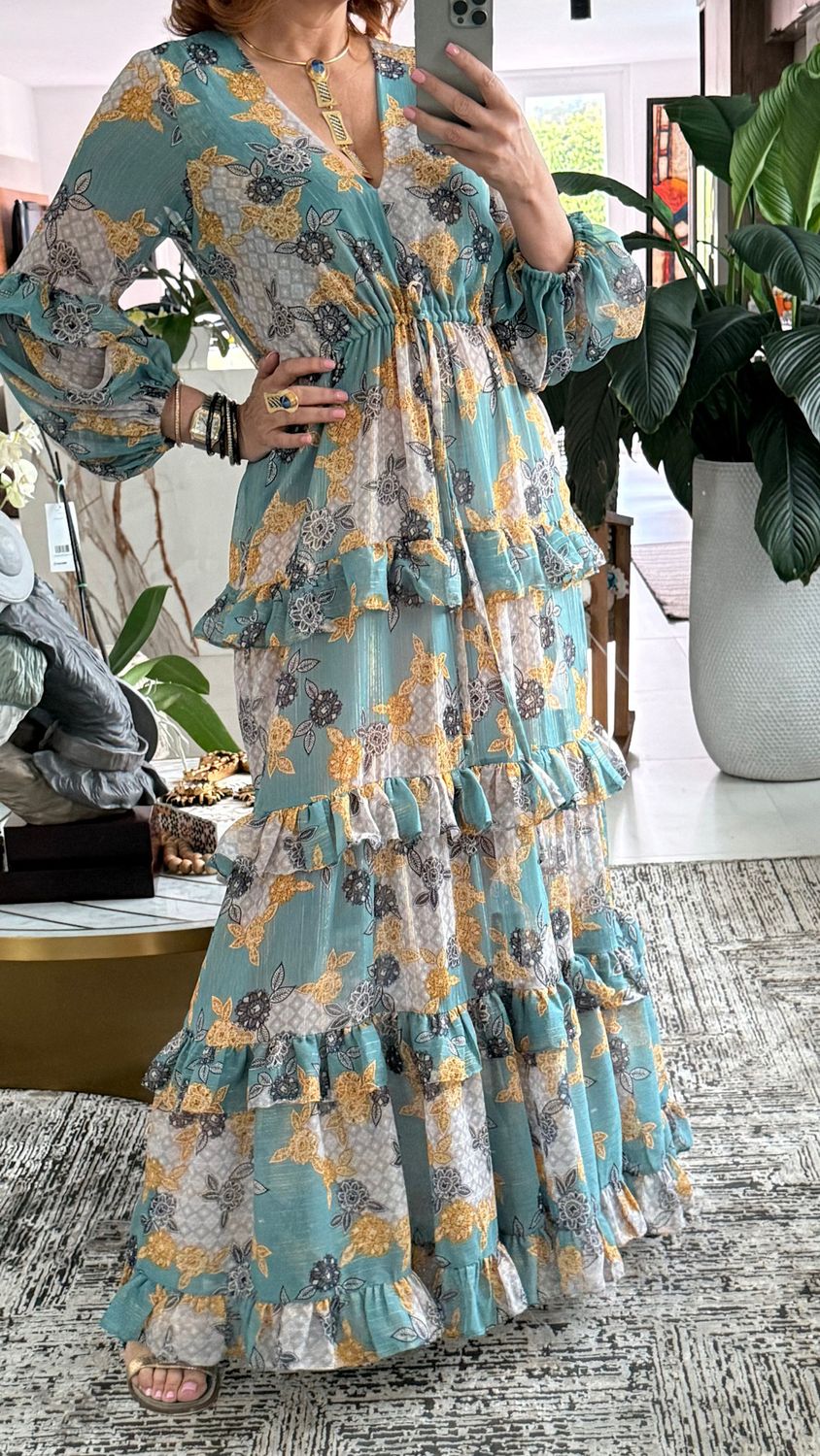 Exclusive boho chic maxi dress by designer mediym