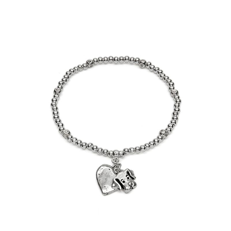 LO00161BRACCIALE ELASTICO PENDENTE CANE