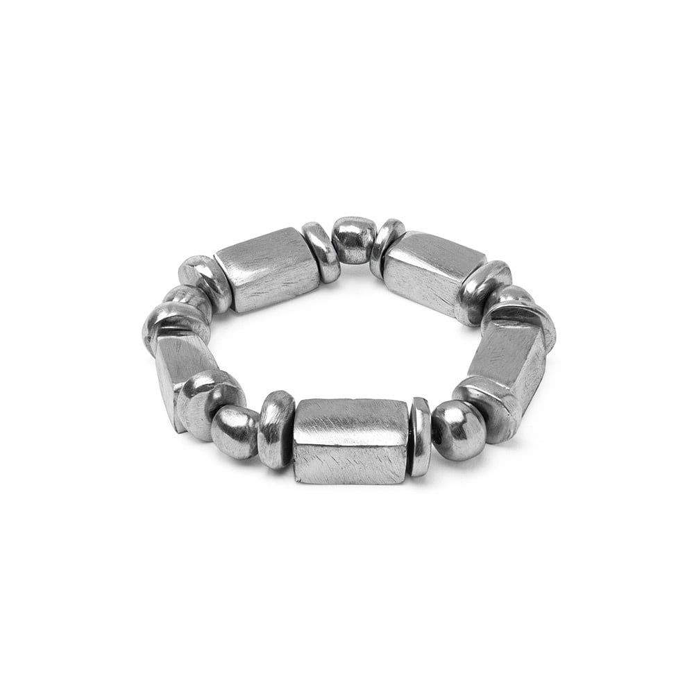 al01161BRACELET ELASTIQUE RECTANGLE BOULES