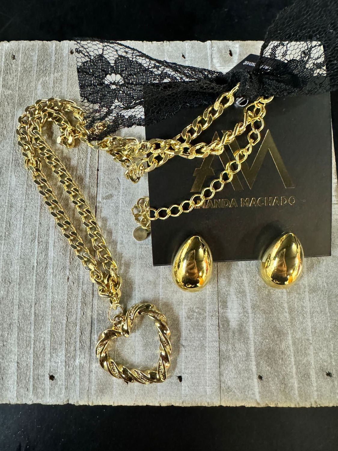 Set heart Neck &amp; Earrings