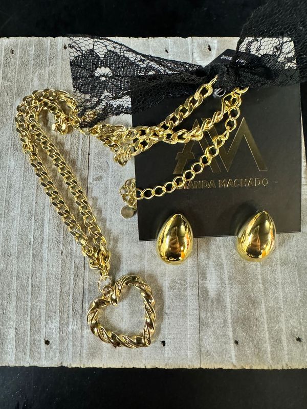 Set heart Neck &amp; Earrings