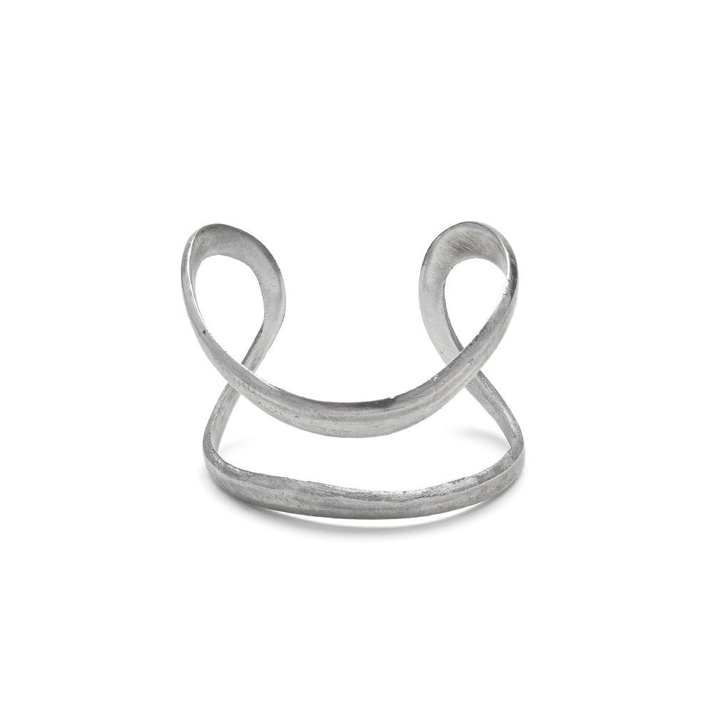 al00183BRECELET RIGIDE 2 BANDE IRREGULIER