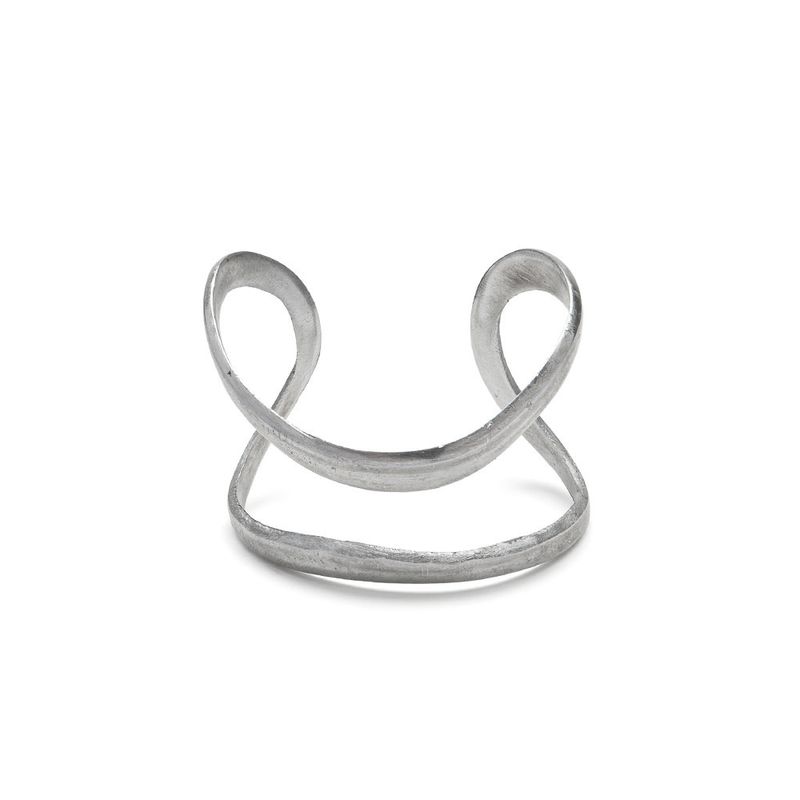 al00183BRECELET RIGIDE 2 BANDE IRREGULIER