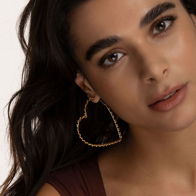 dd16151ORECCHINI SAGOMA CUORE GRANDE