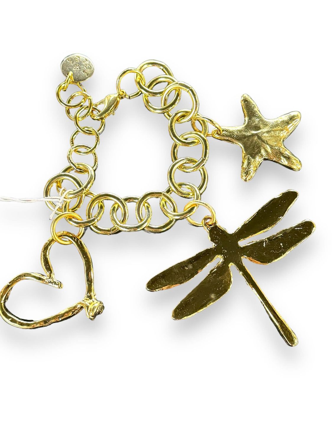 Dragonfly/heart 4 soles bracelet