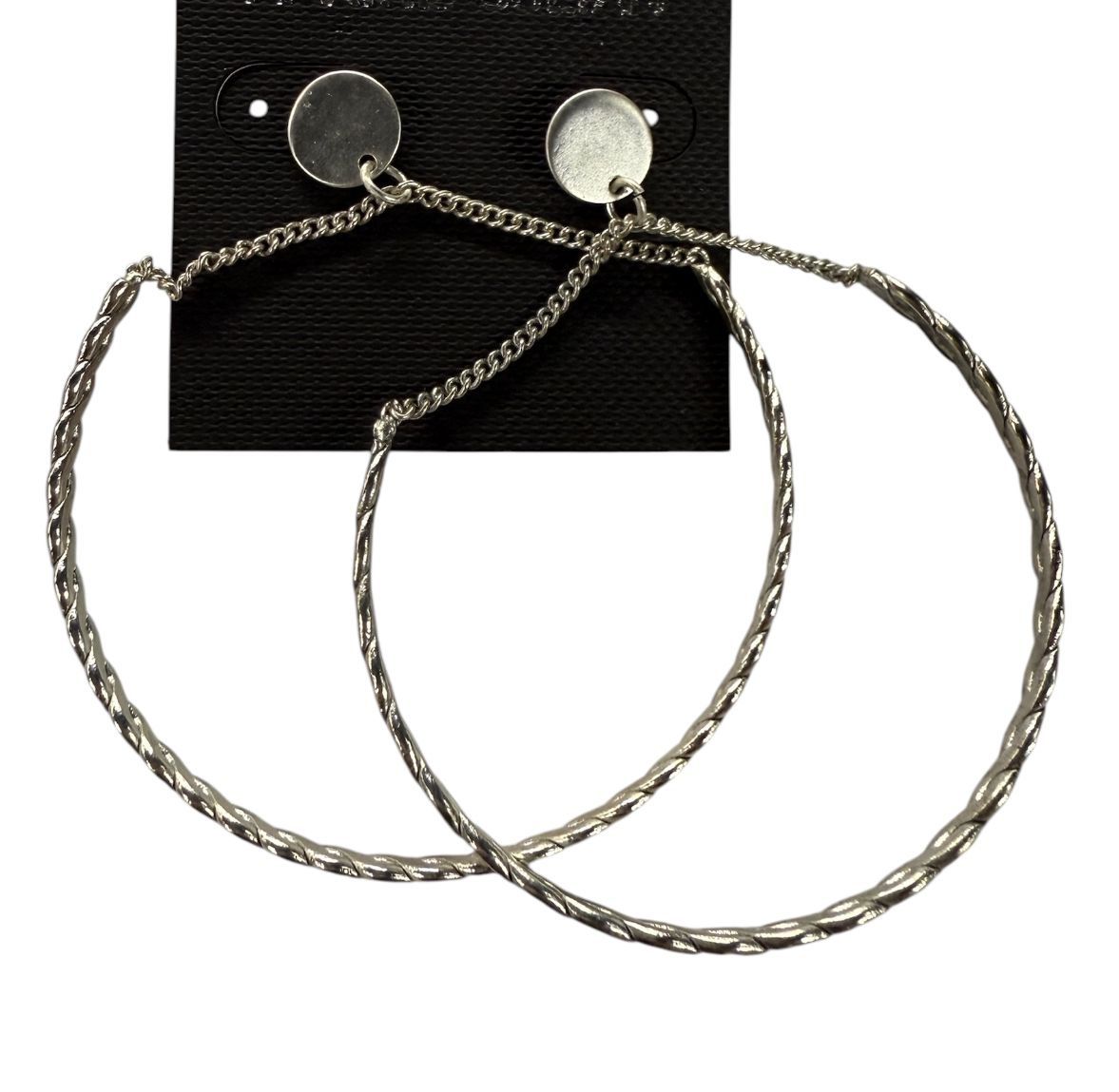 Twist gold hoops SILVER