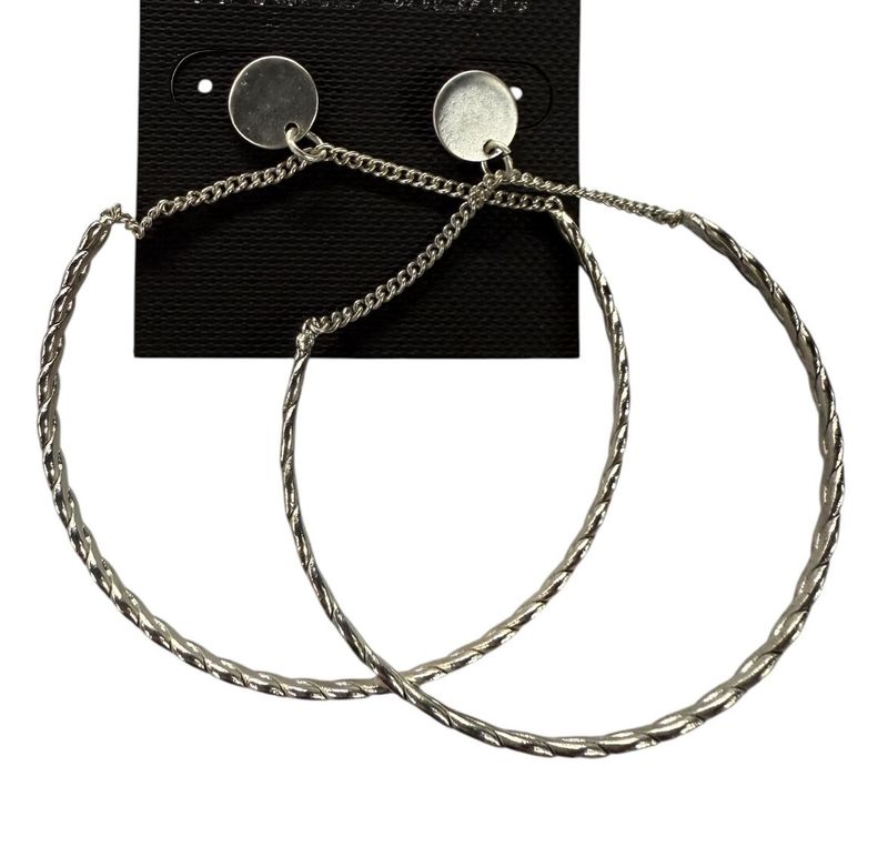 Twist gold hoops SILVER