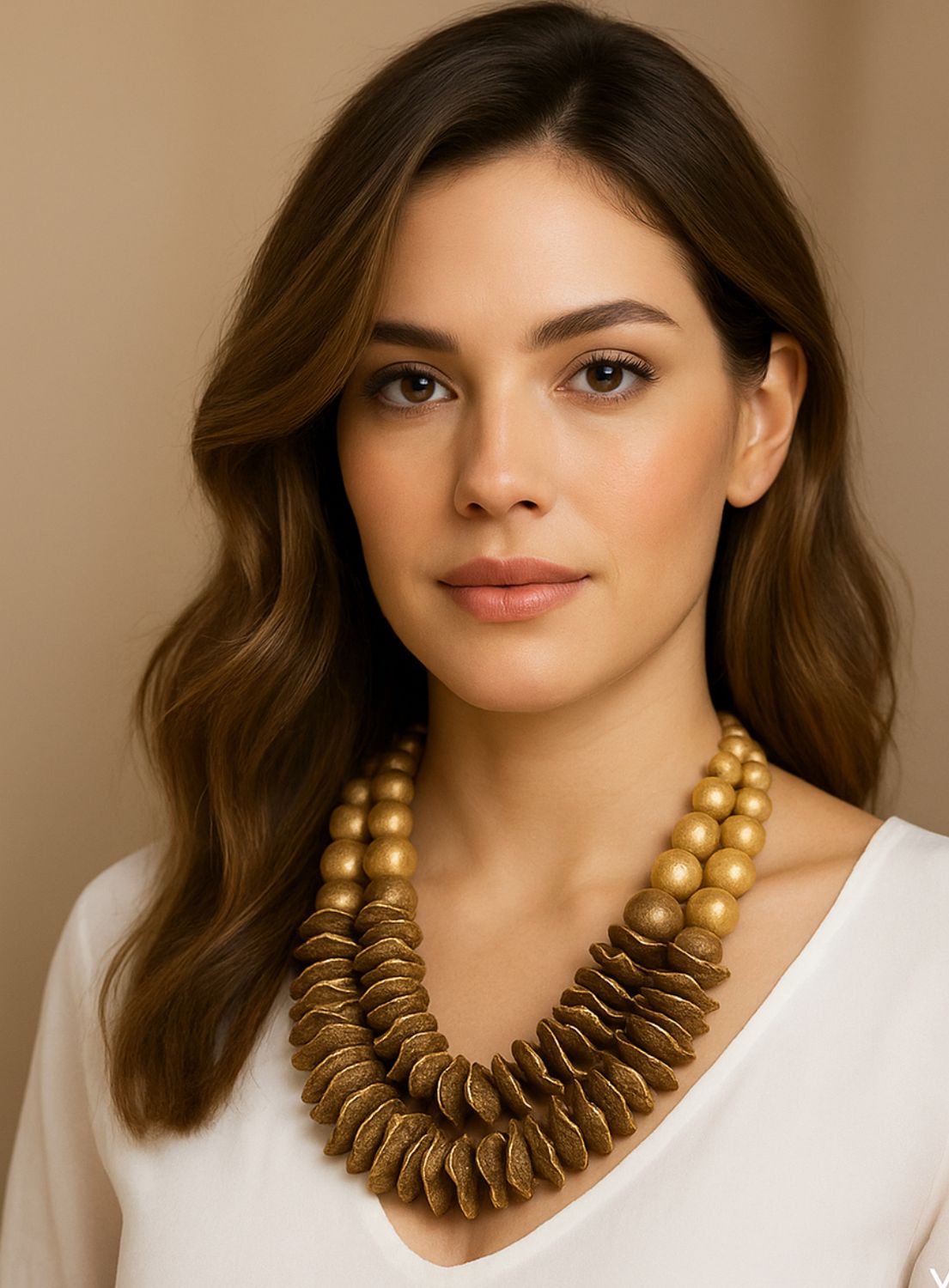Golden Earth Layers Necklace