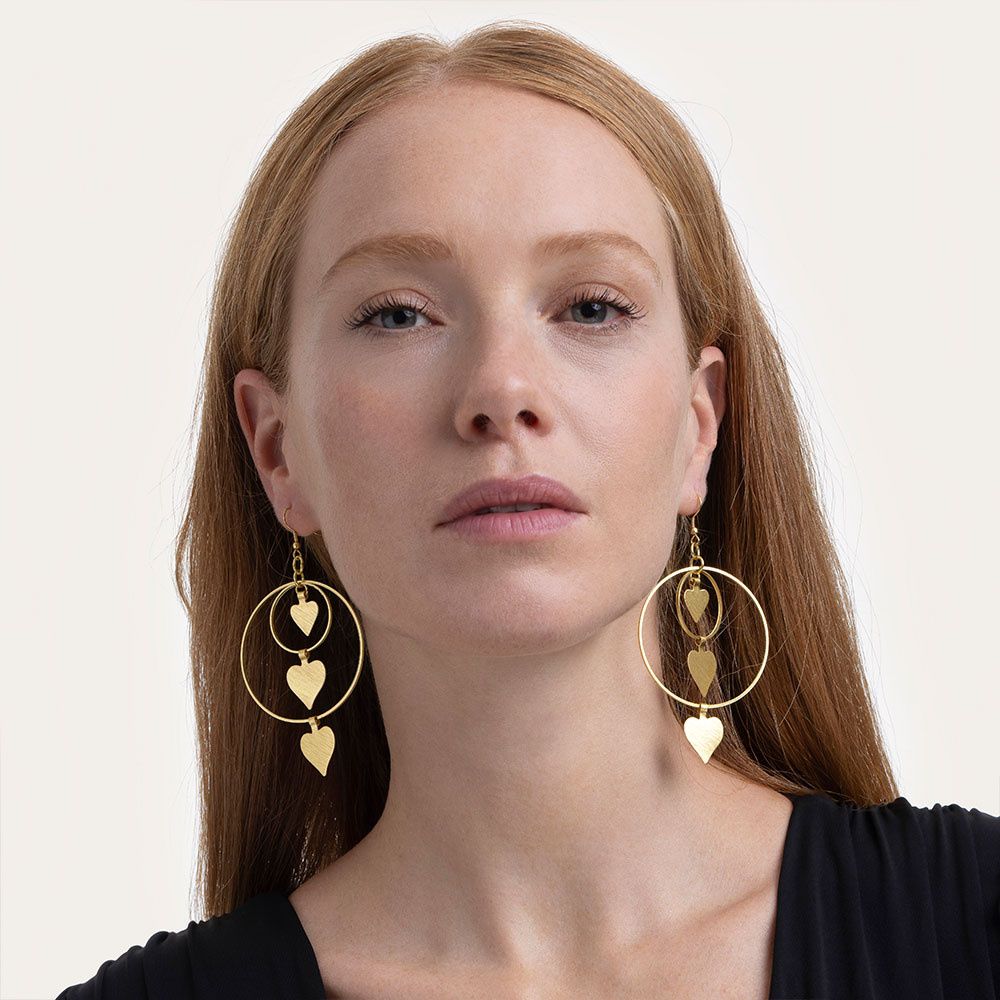 DD16138ORECCHINI 2 CERCHI/3 CUOR