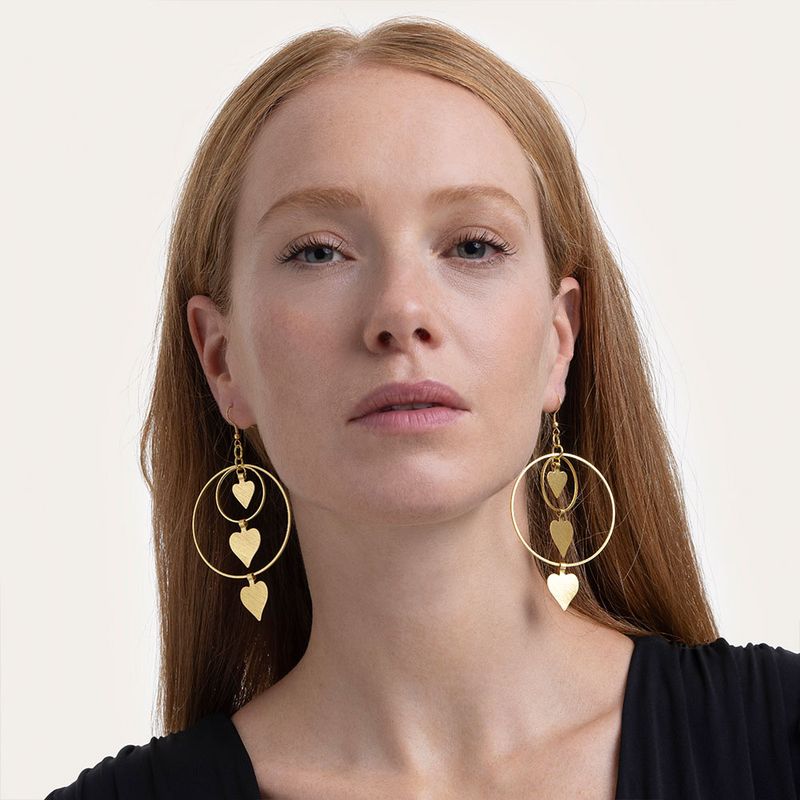 DD16138ORECCHINI 2 CERCHI/3 CUOR