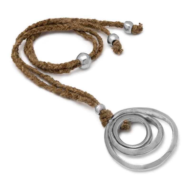 AL04907PENDENTIF SOIE 3 OVALES IRREGULIERS