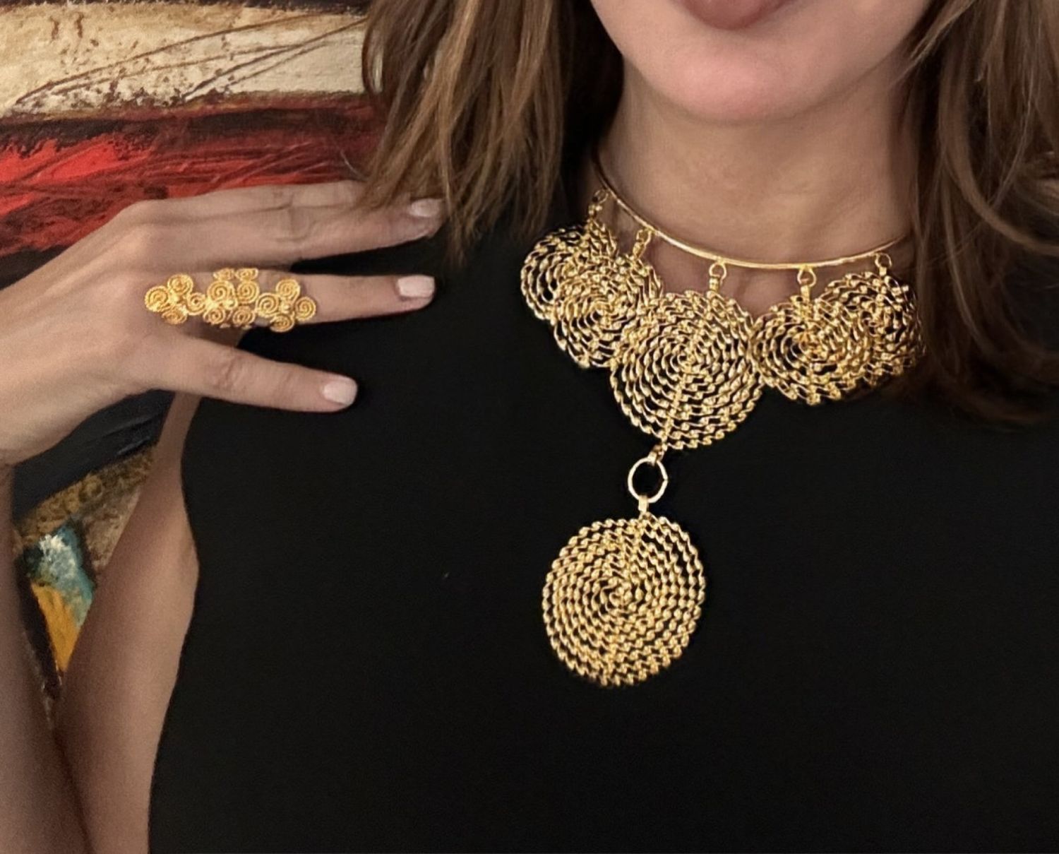 Multi circle necklace