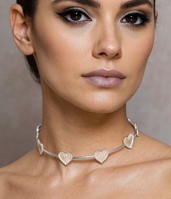 Silver heart necklace