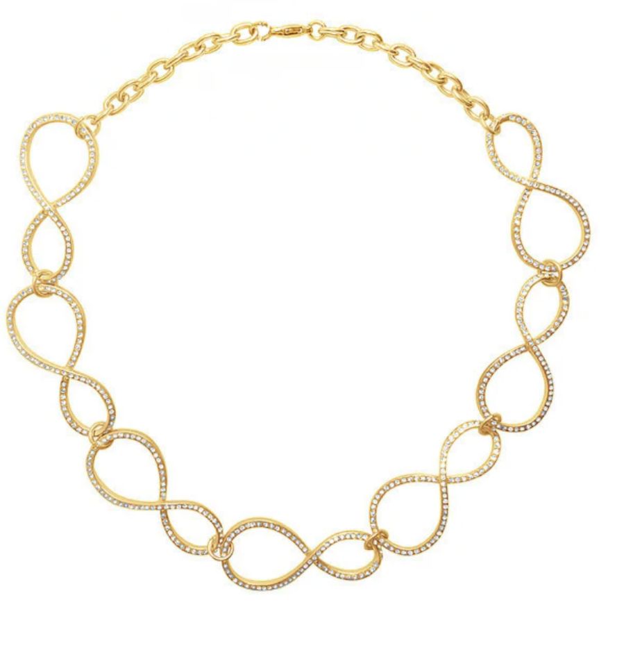 INFINITY PAVE COLLAR NECKLACE