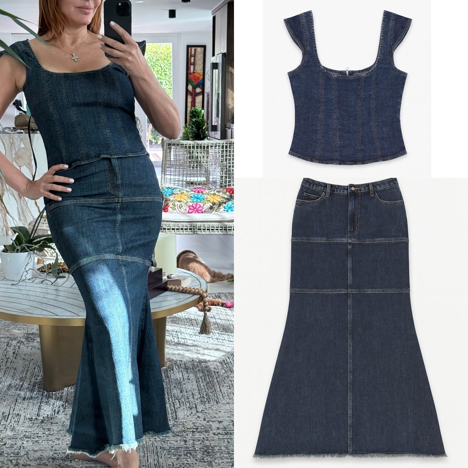 Denim Flare Set high quality