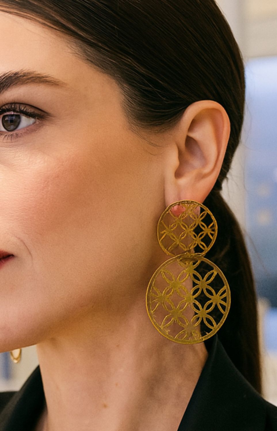 Double circle earrings