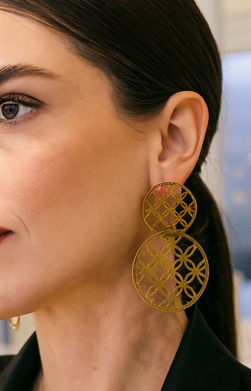 Double circle earrings