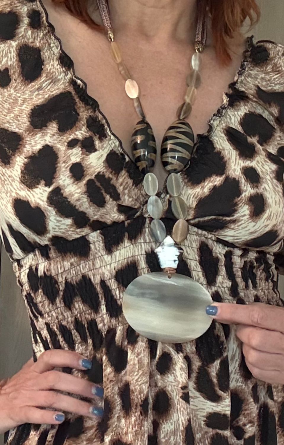 Natural buffalo horn necklace 1