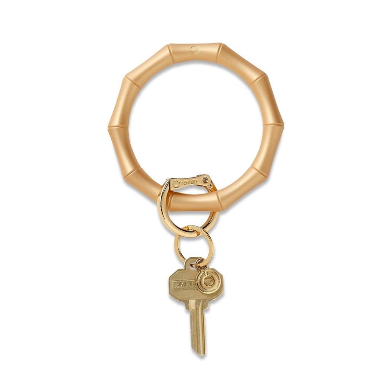 Silicone Big O® Key Ring - Gold Rush Bamboo WS