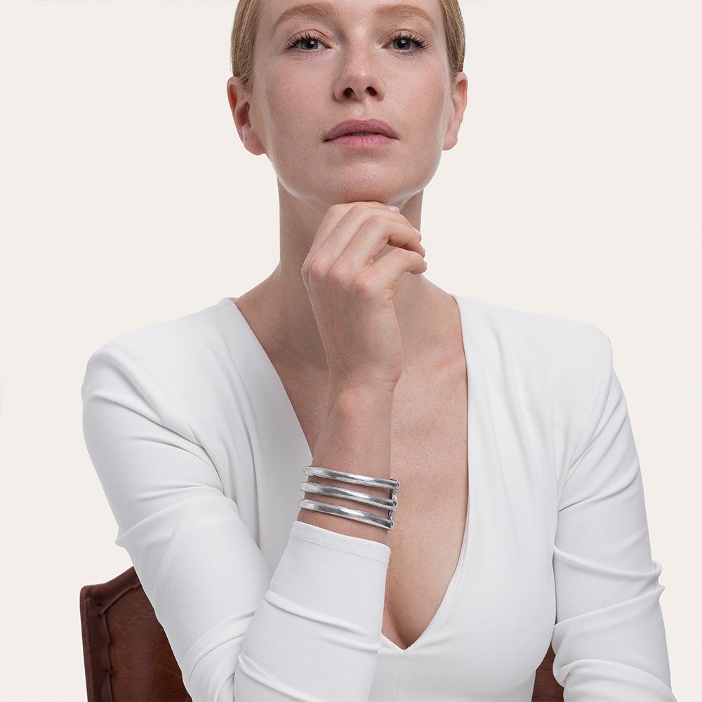 al00182BRECELET RIGIDE 3 BANDE