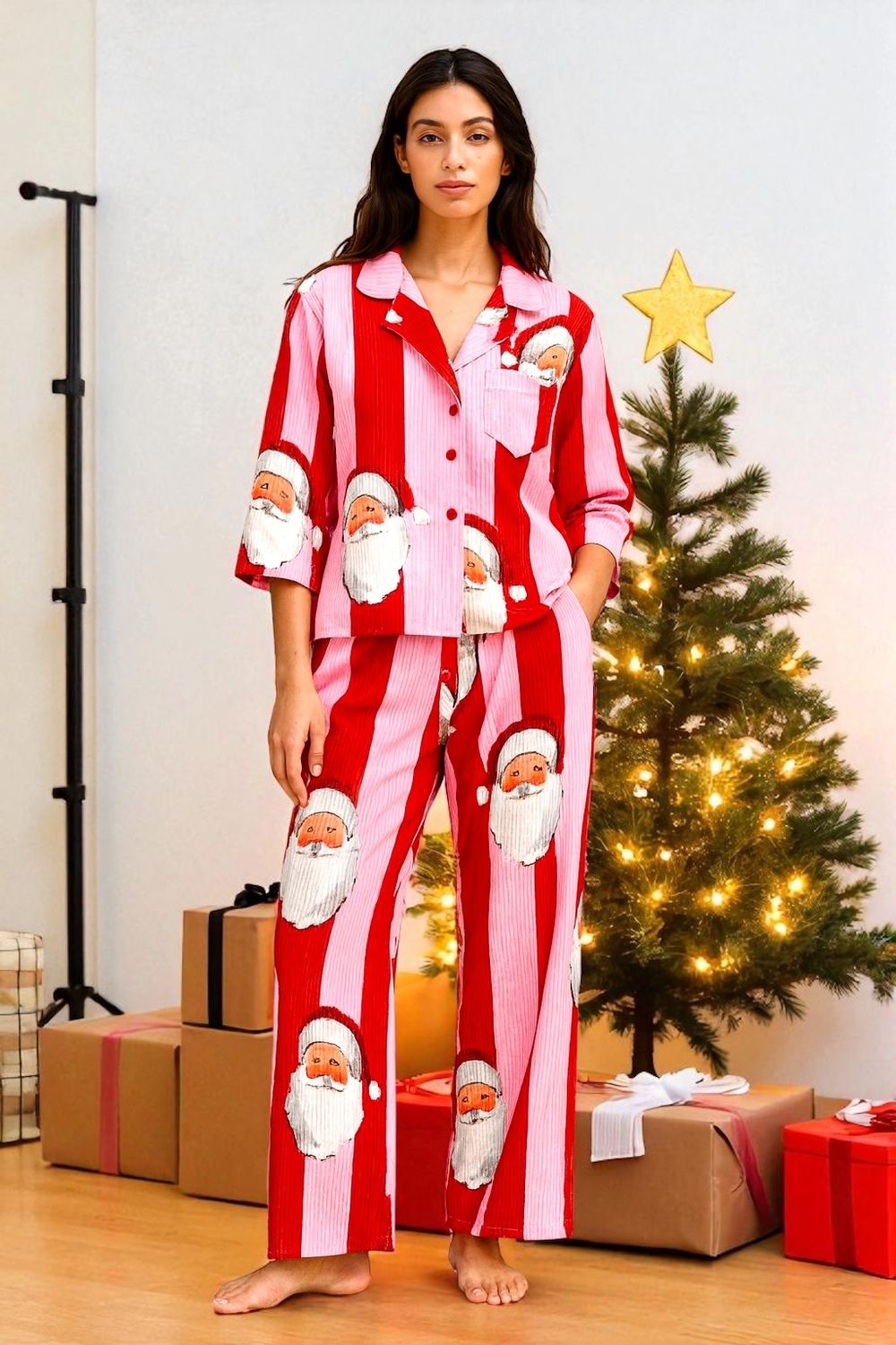 Christmas plisse pajamas 
