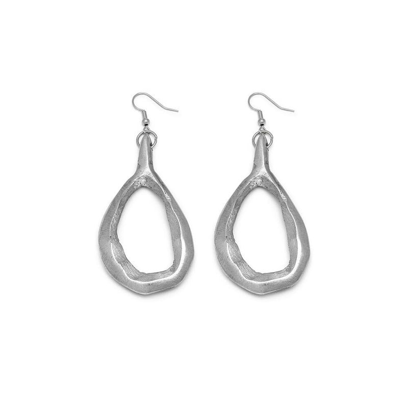 AL17417BOUCLES OVALES IRREGULIERES A TROU