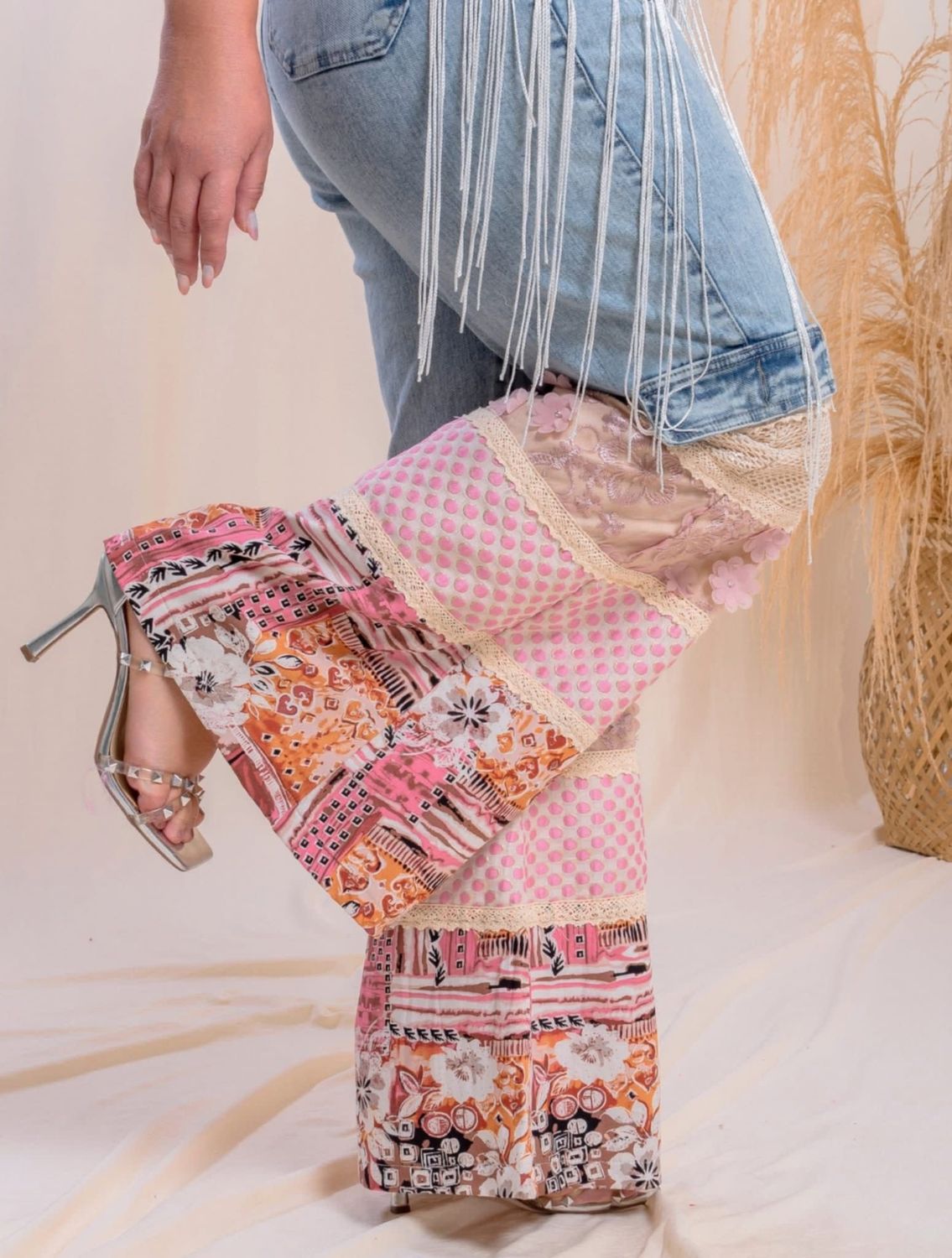 Patchwork Flare jeans