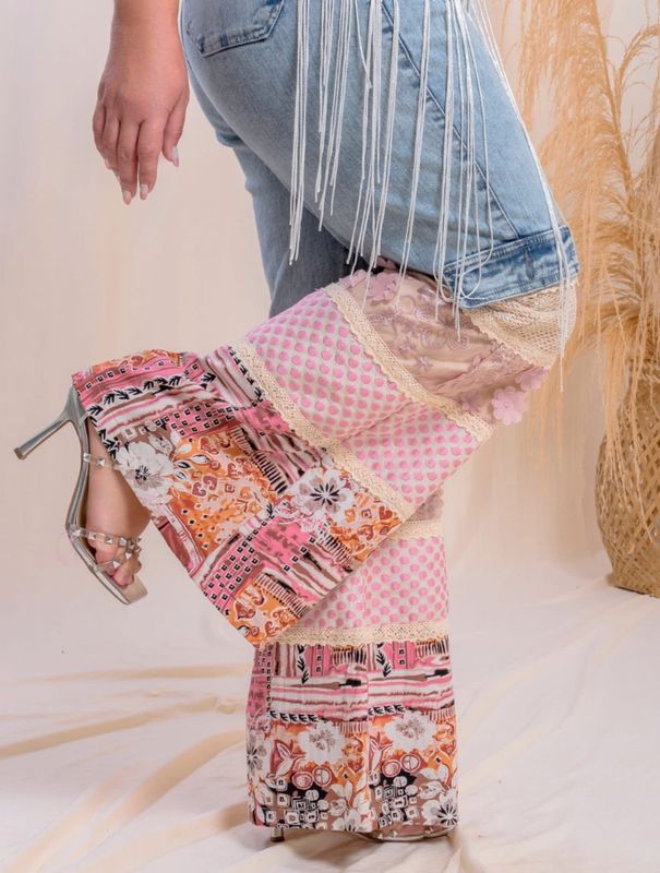 Patchwork Flare jeans