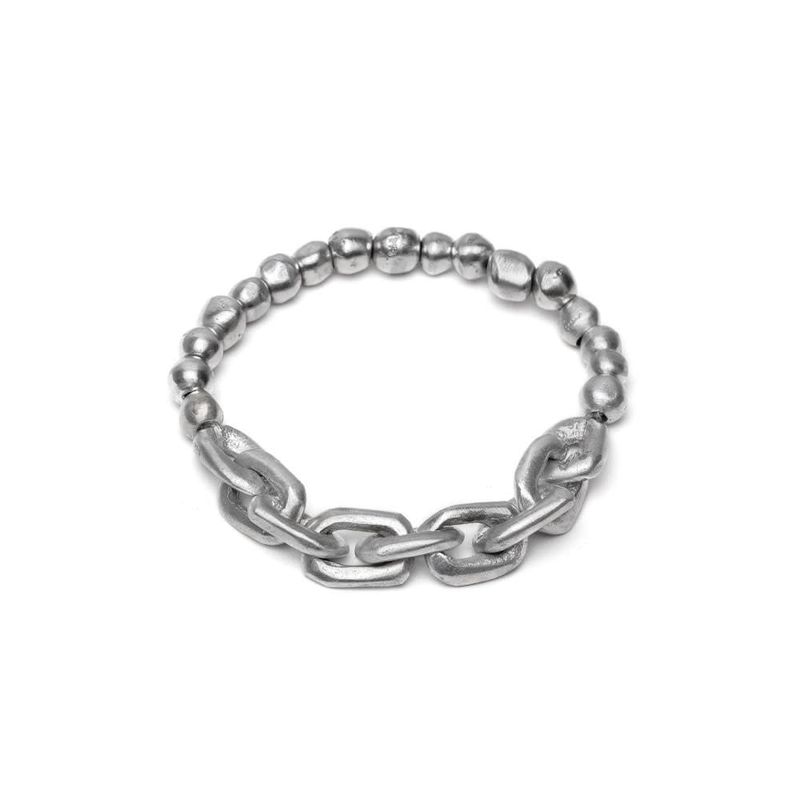 al01146BRACELET ELASTIQUE CHAÎNE ET BOULE