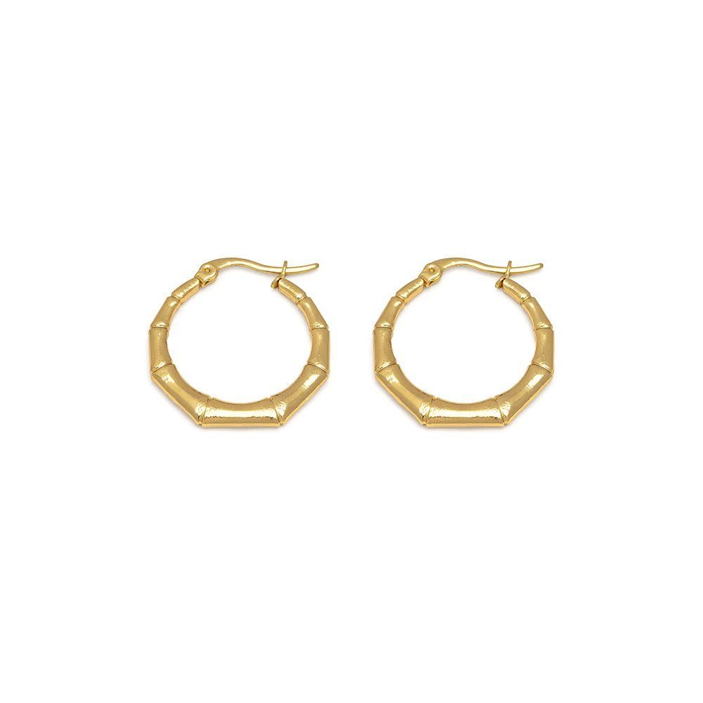 BAMBOO HOOP EARRINGS GST3009S