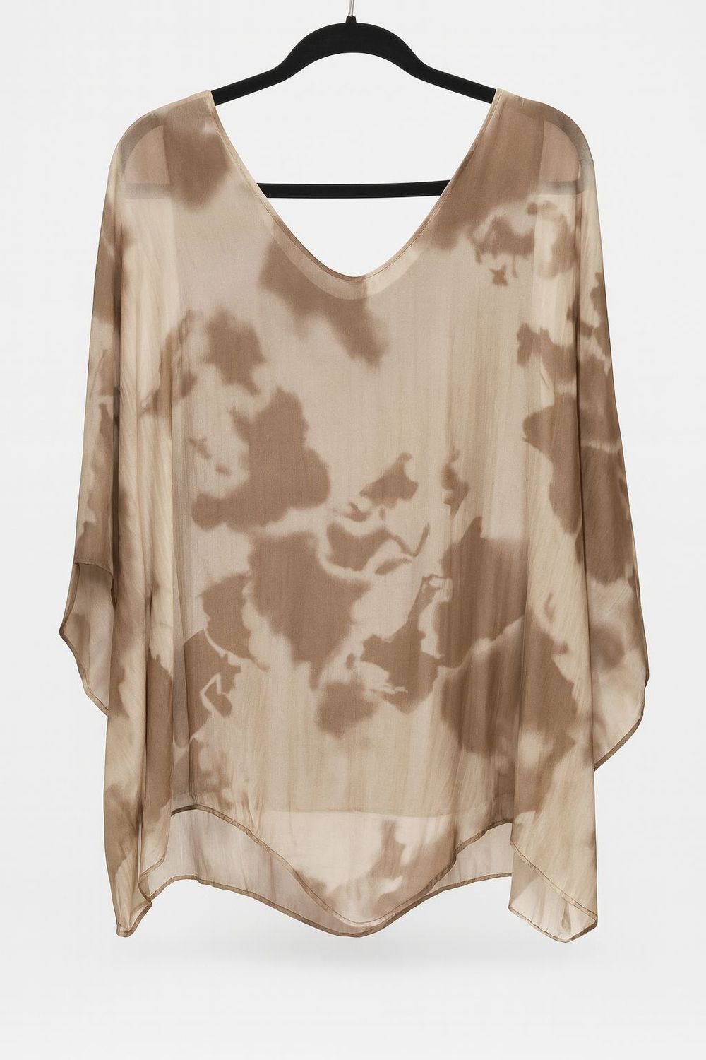 Silk Print Taupe one size tunic