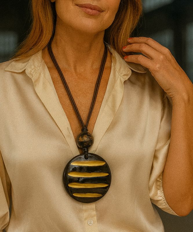 Golden Stripes Necklace