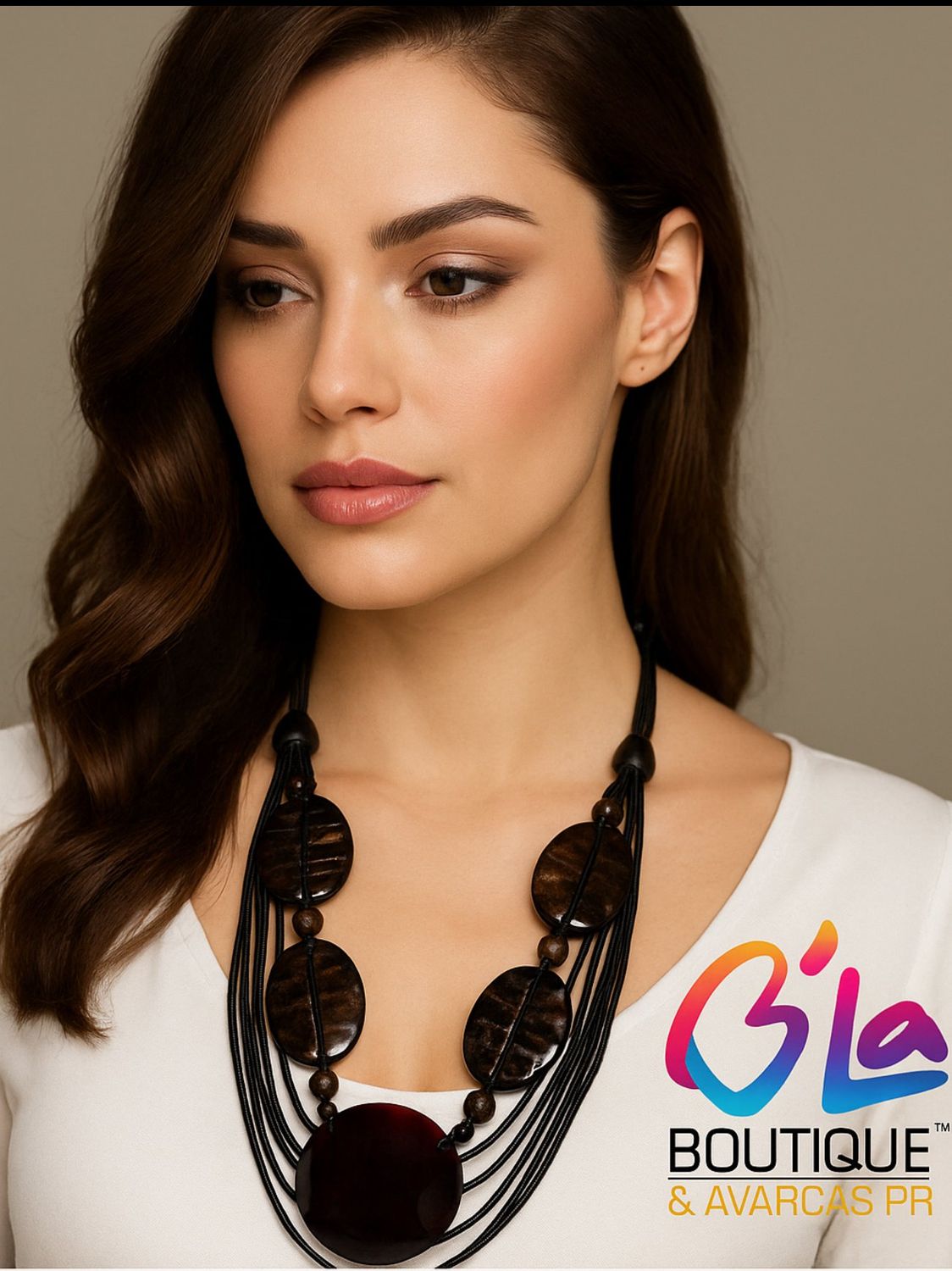 Multistrand Earth Tones Necklace