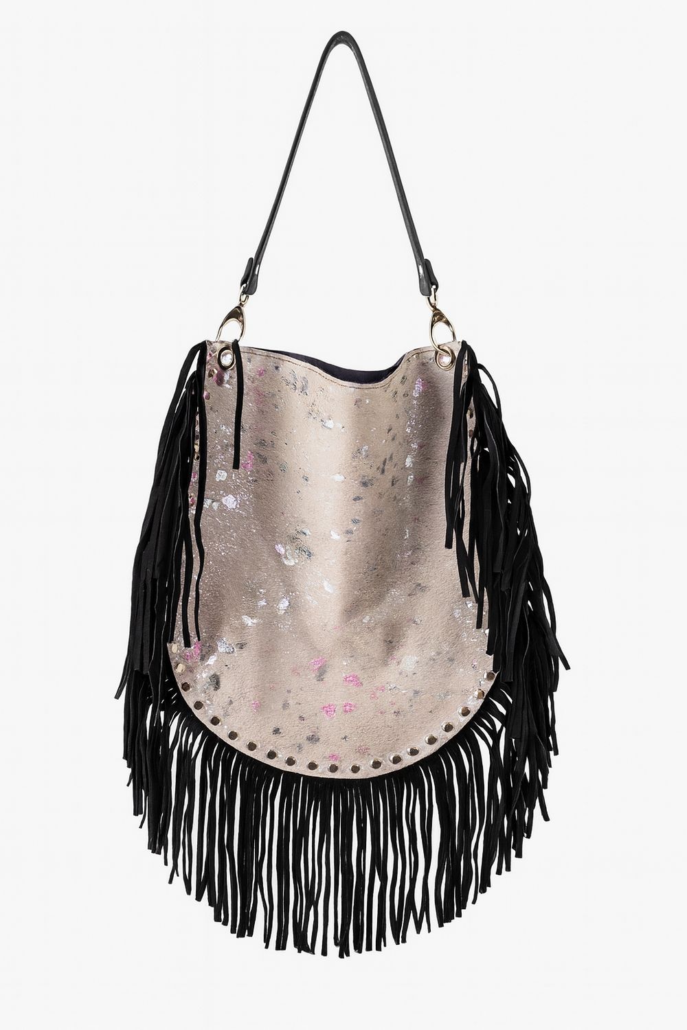 Fringe Metallic Tote