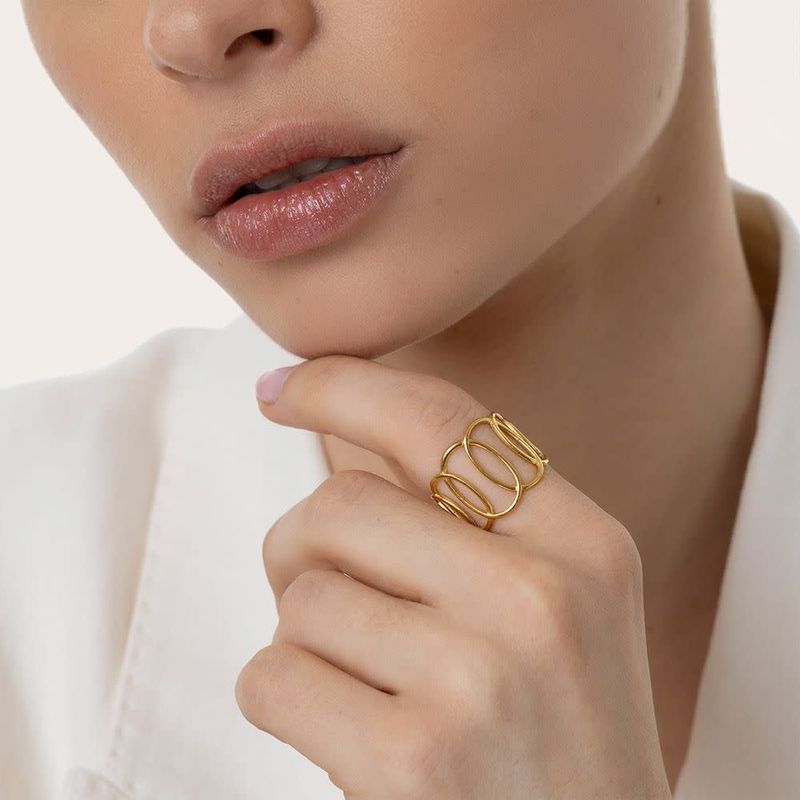 ANILLO DE BANDA CON ÓVALOSGST6002S