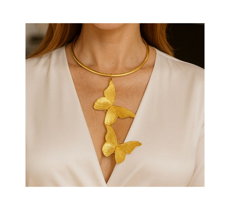 Collar Mariposas 24K