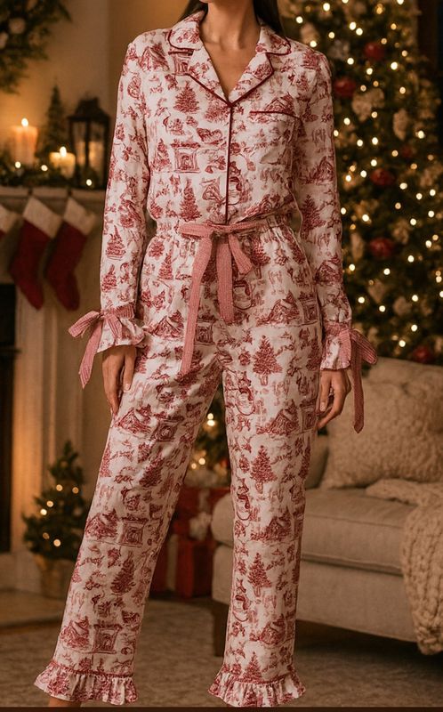 Christmas satin pijama 