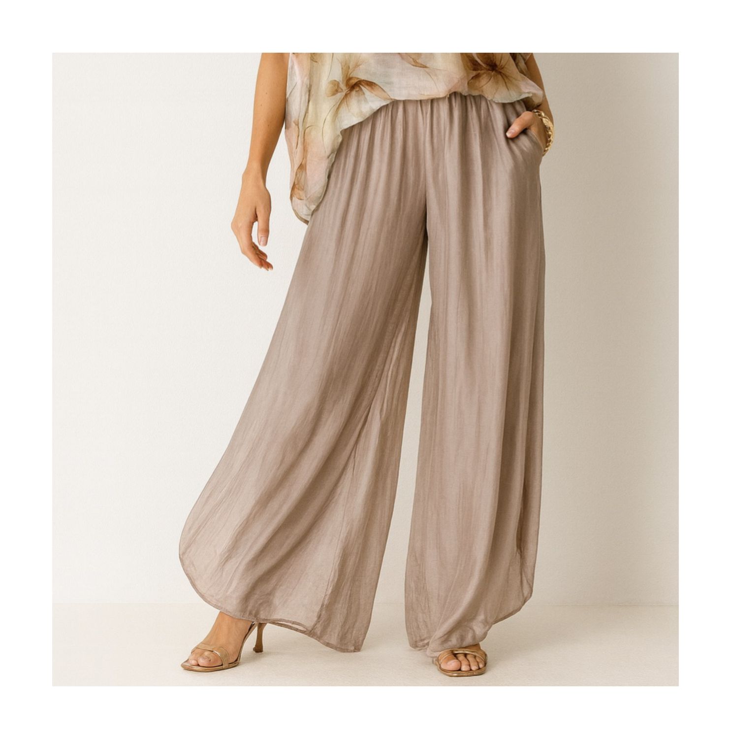 Solid Silk Pant