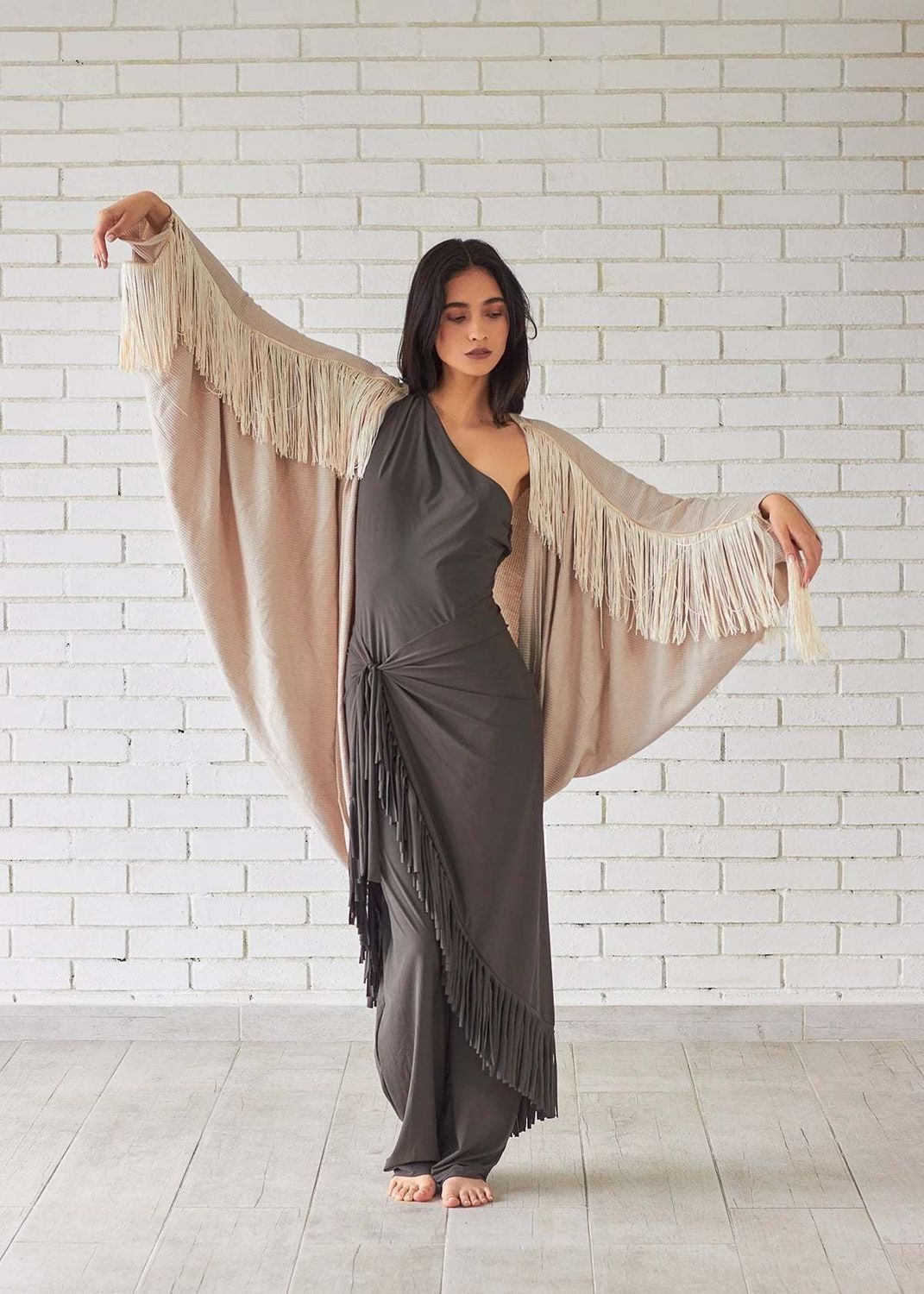ALAS CAPE Beige One size