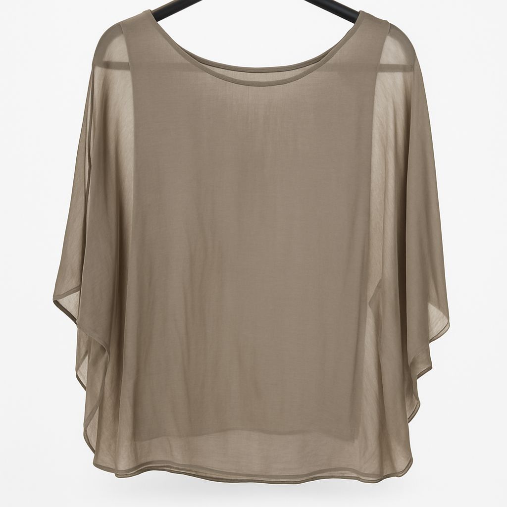 Silk Solid Taupe Tunic