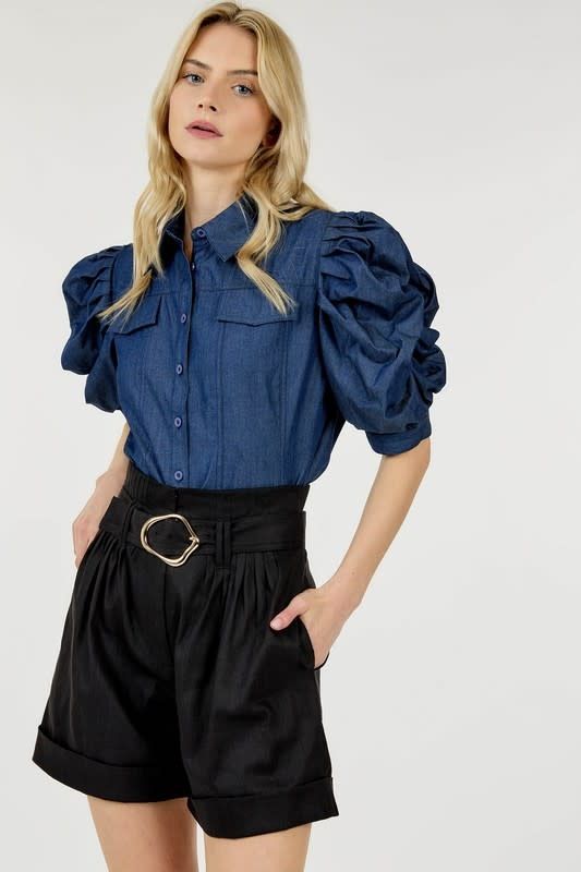 HIGH-WAISTED SHORTS WITH BELT(more Colors)