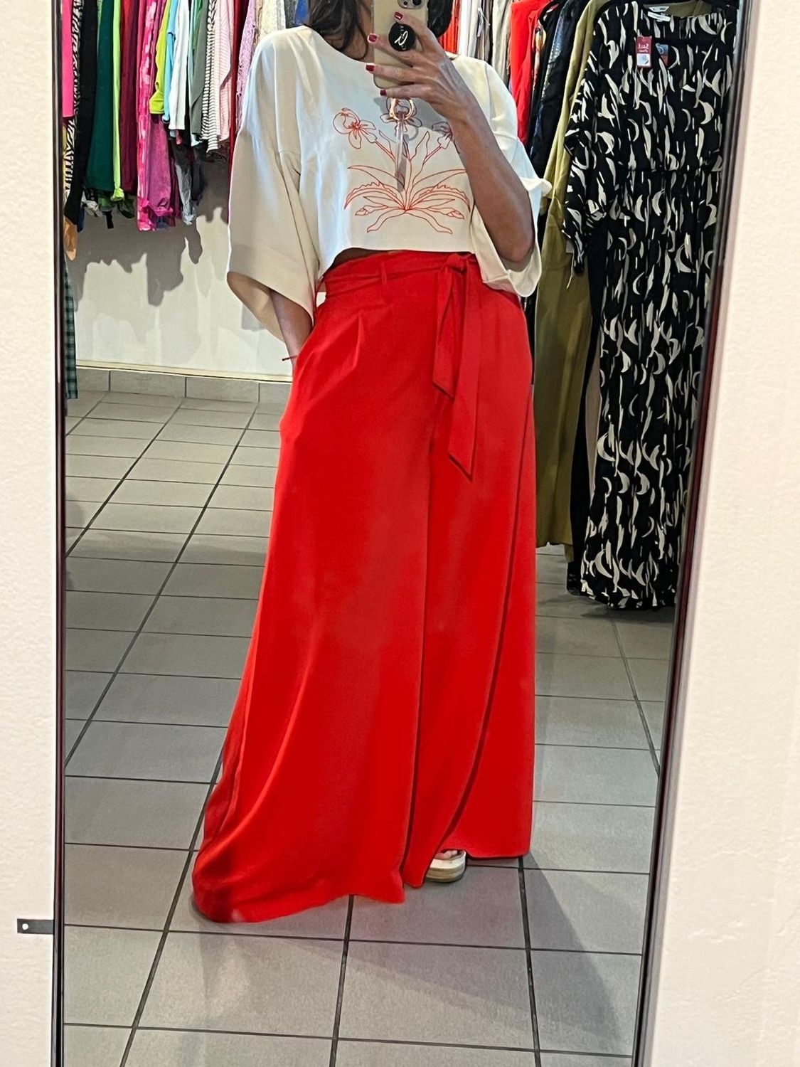 Belted High Waist Pants 