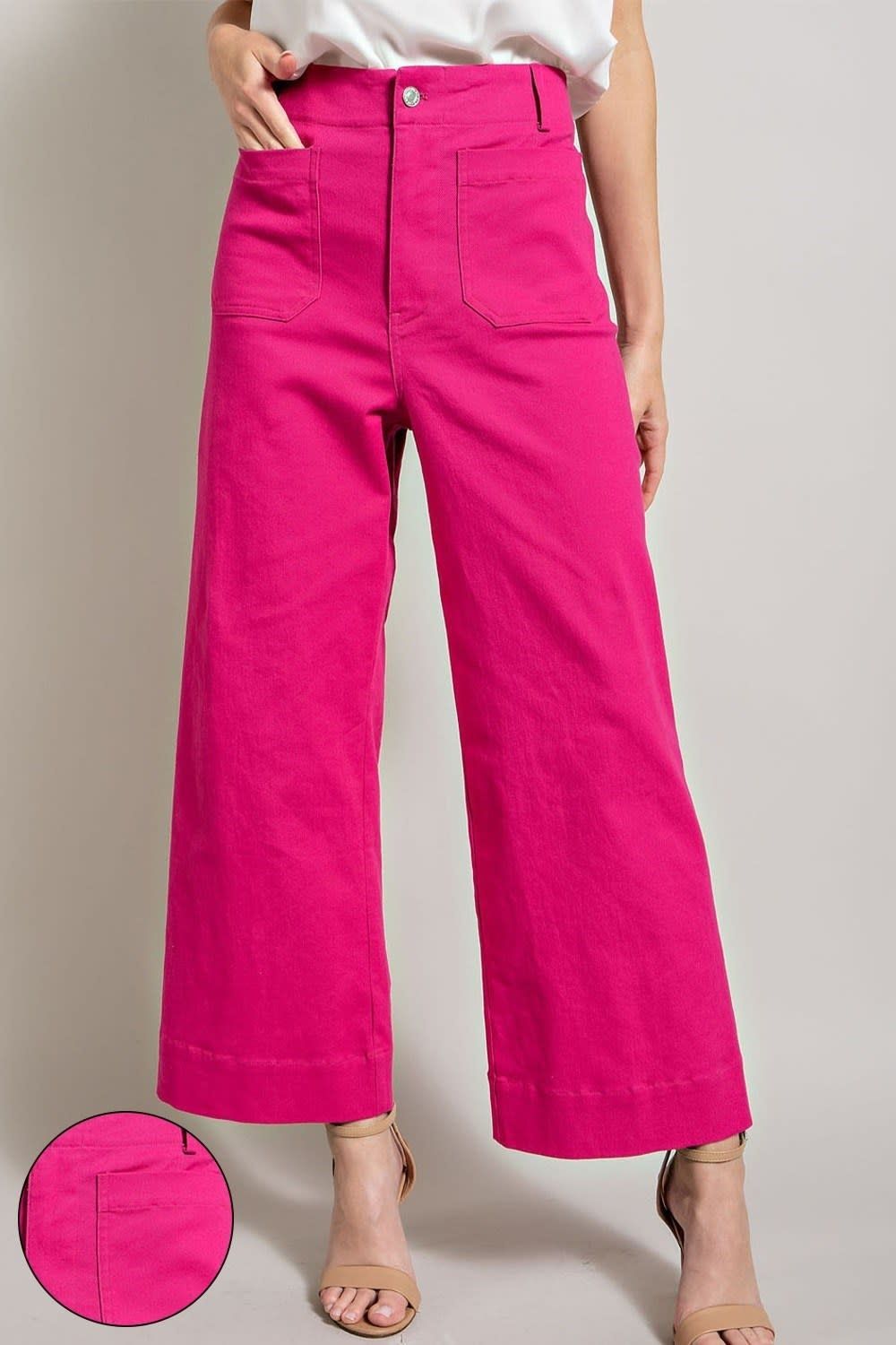 Plus Wide Leg Pants  2 front pockets