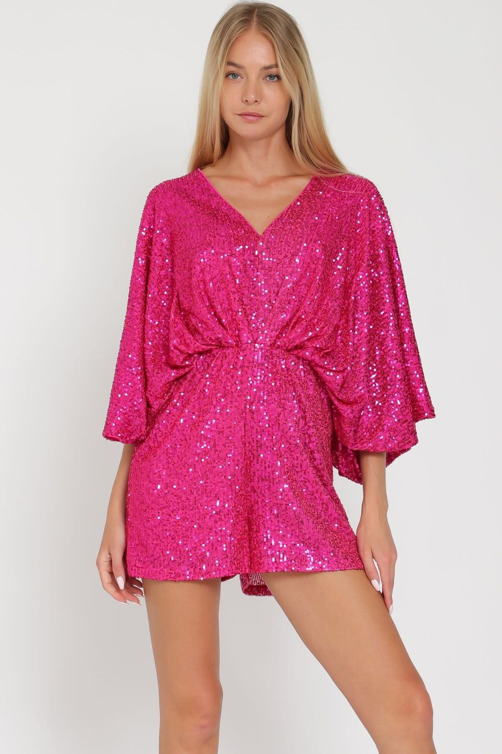 KIMONO ELASTIC SEQUIN ROMPER SMALL